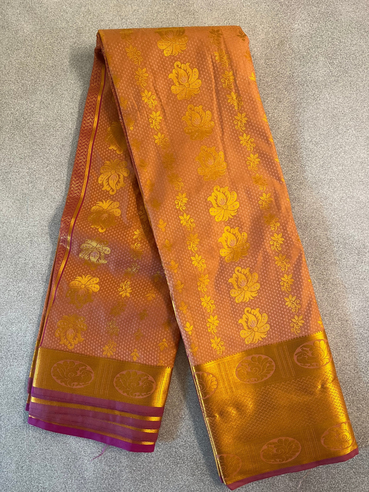 Brown Semi Silk Saree
