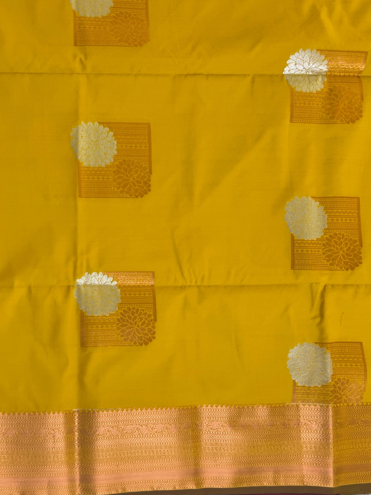 Mustard Yellow Semi Soft Silk Saree