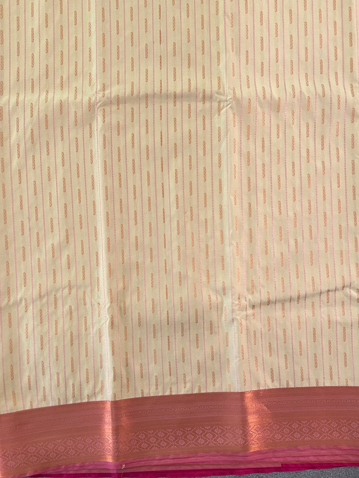 Off White Semi Silk Saree