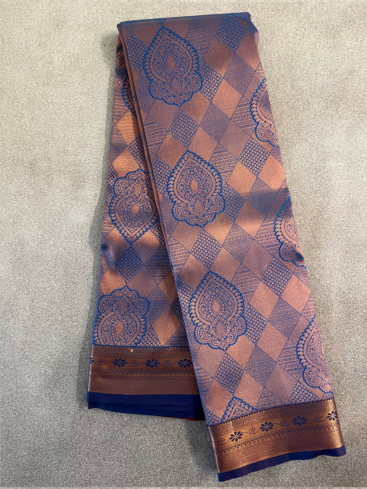 Blue Semi Silk Saree