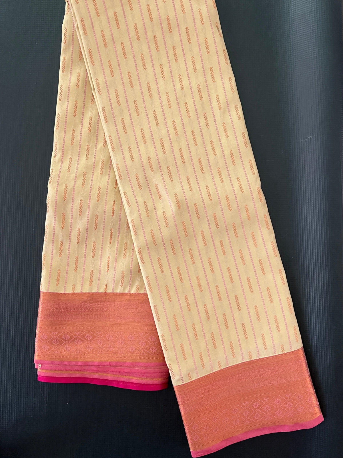 Off White Semi Silk Saree