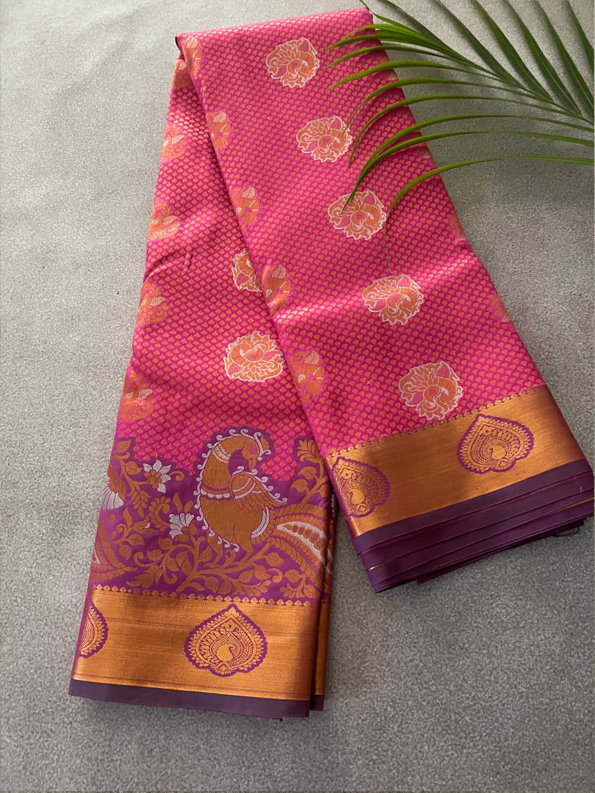 Pink Semi Silk Saree