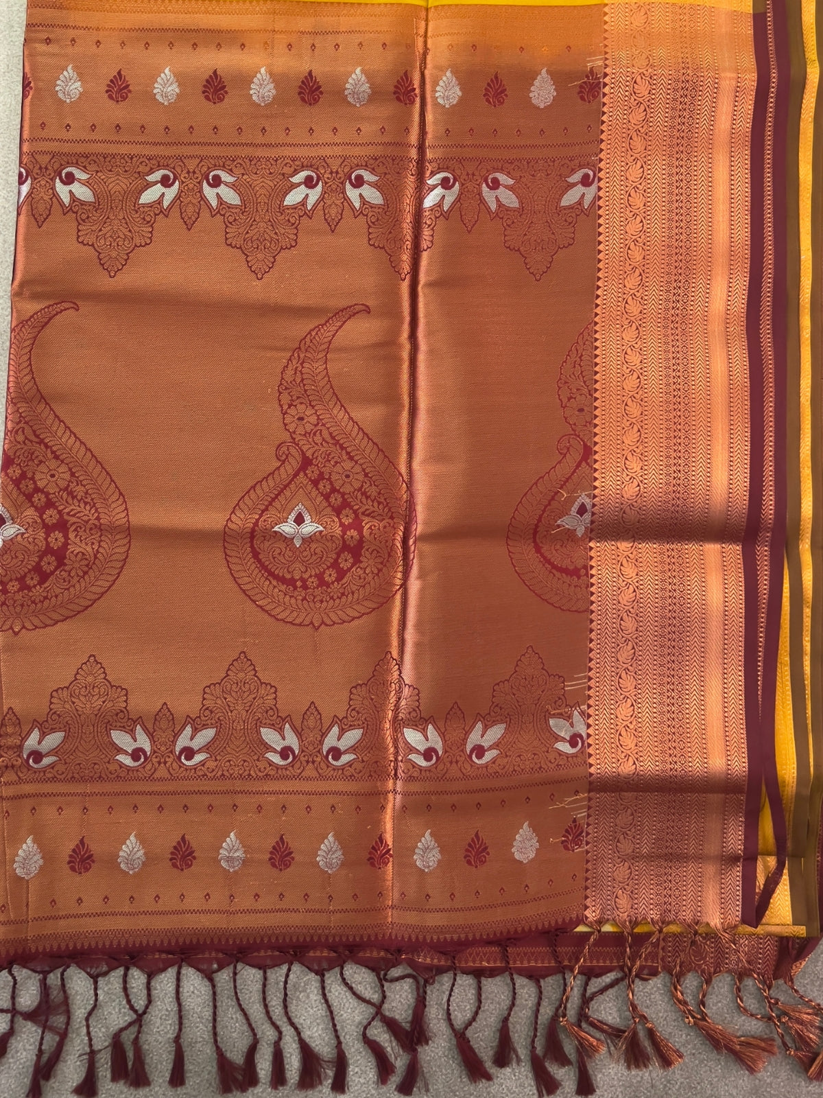 Mustard Yellow Semi Soft Silk Saree