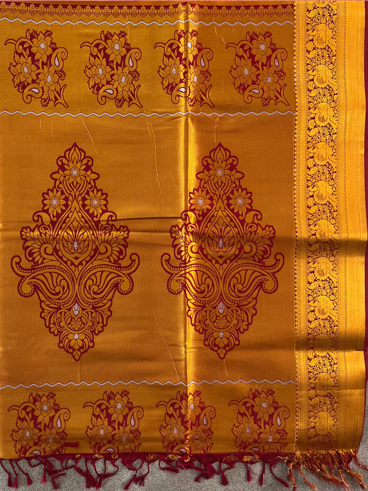 Orange Semi Soft Silk Saree