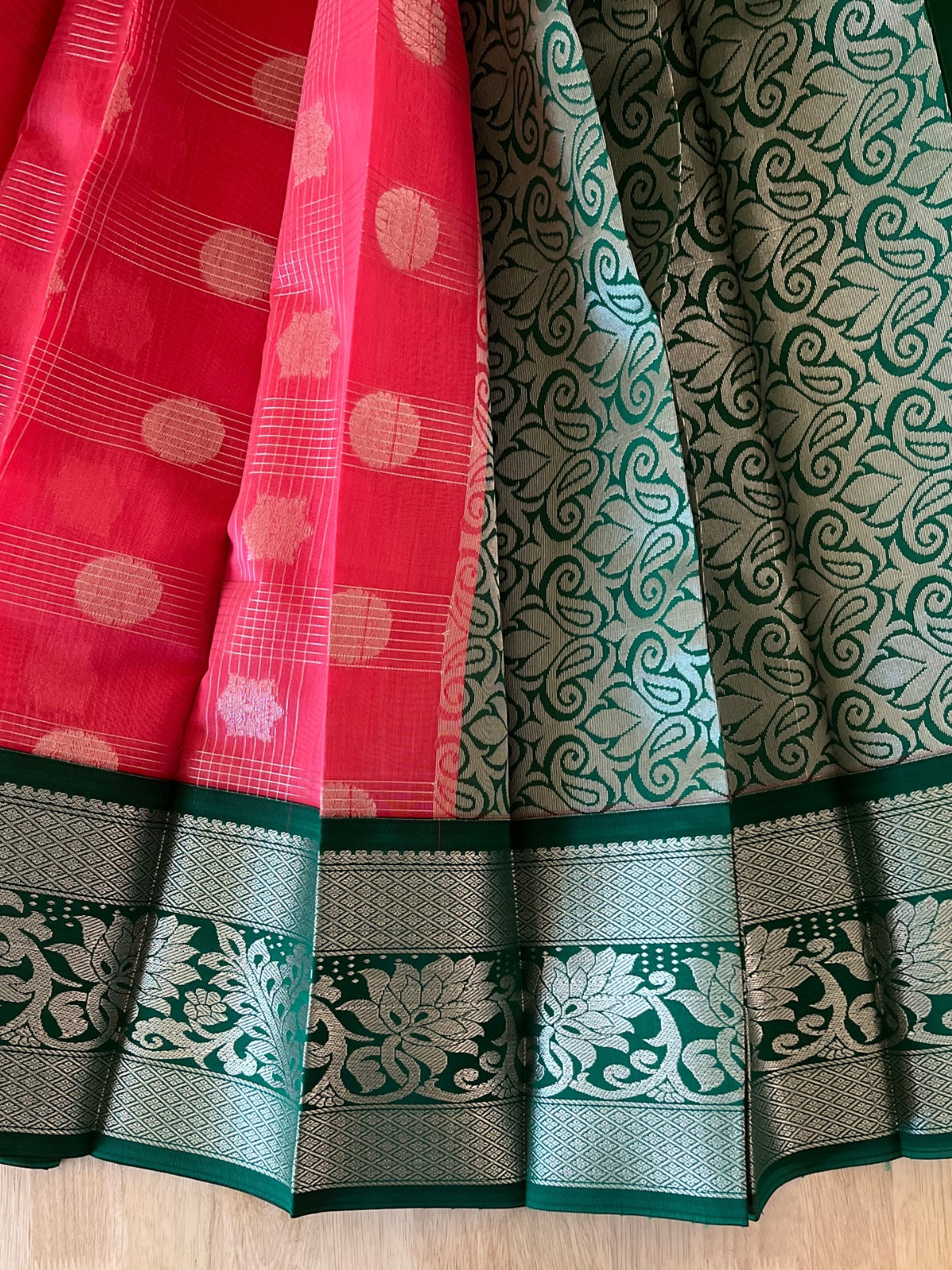 Pink Semi Silk Cotton Saree