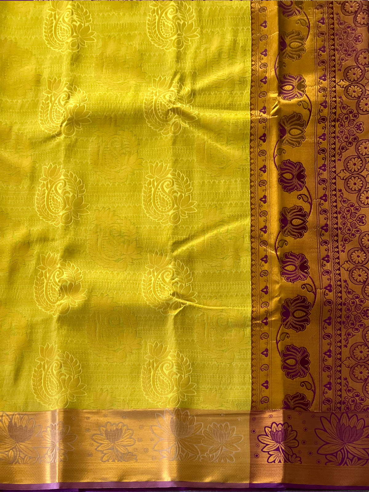 Yellow Semi Silk Saree
