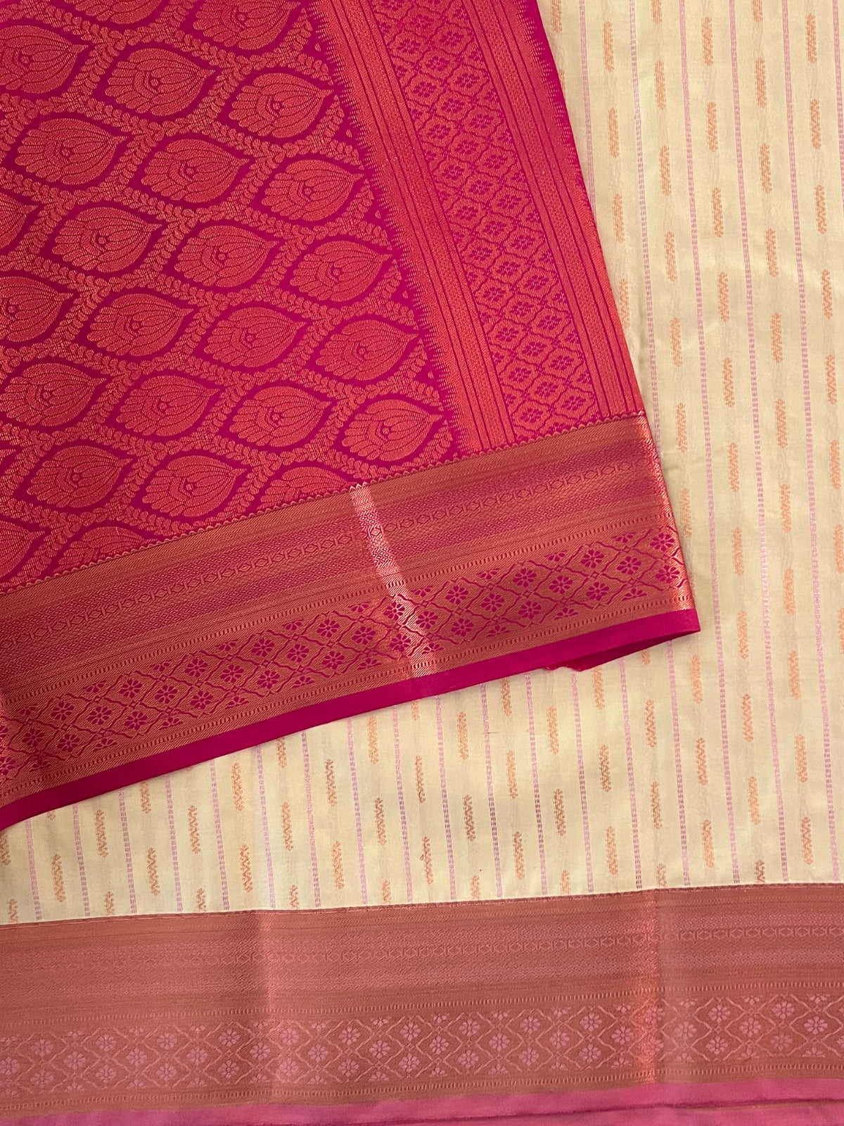 Off White Semi Silk Saree
