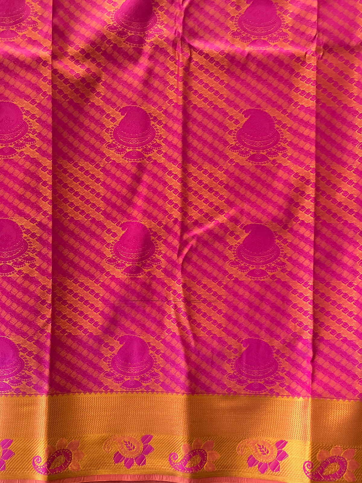 Maroon Semi Silk Saree
