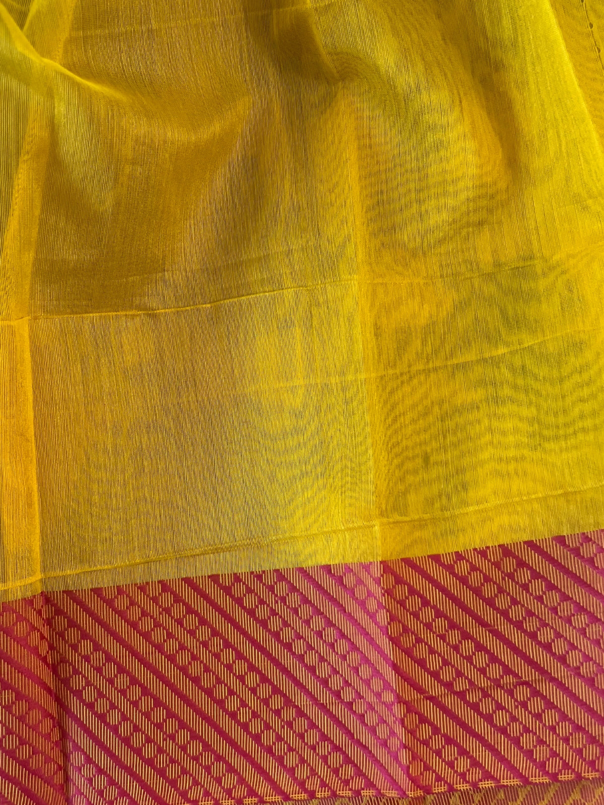 Yellow Semi Silk Cotton Saree