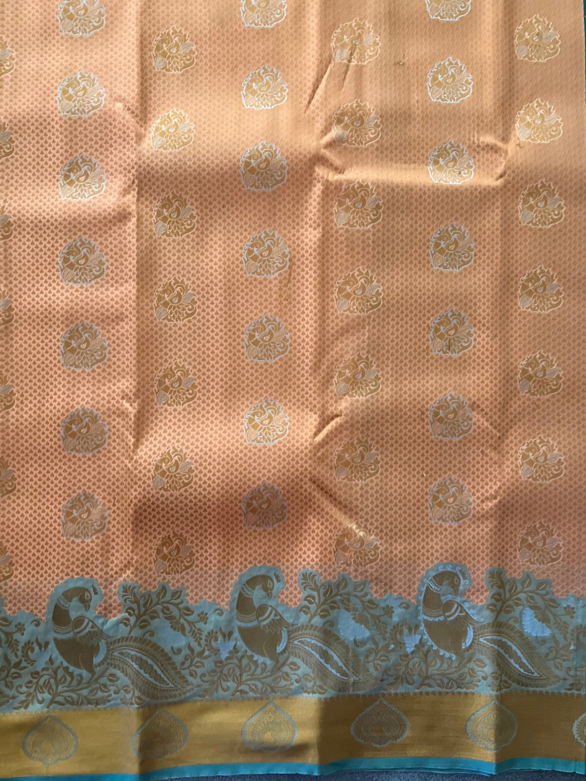 Orange Semi Silk Saree
