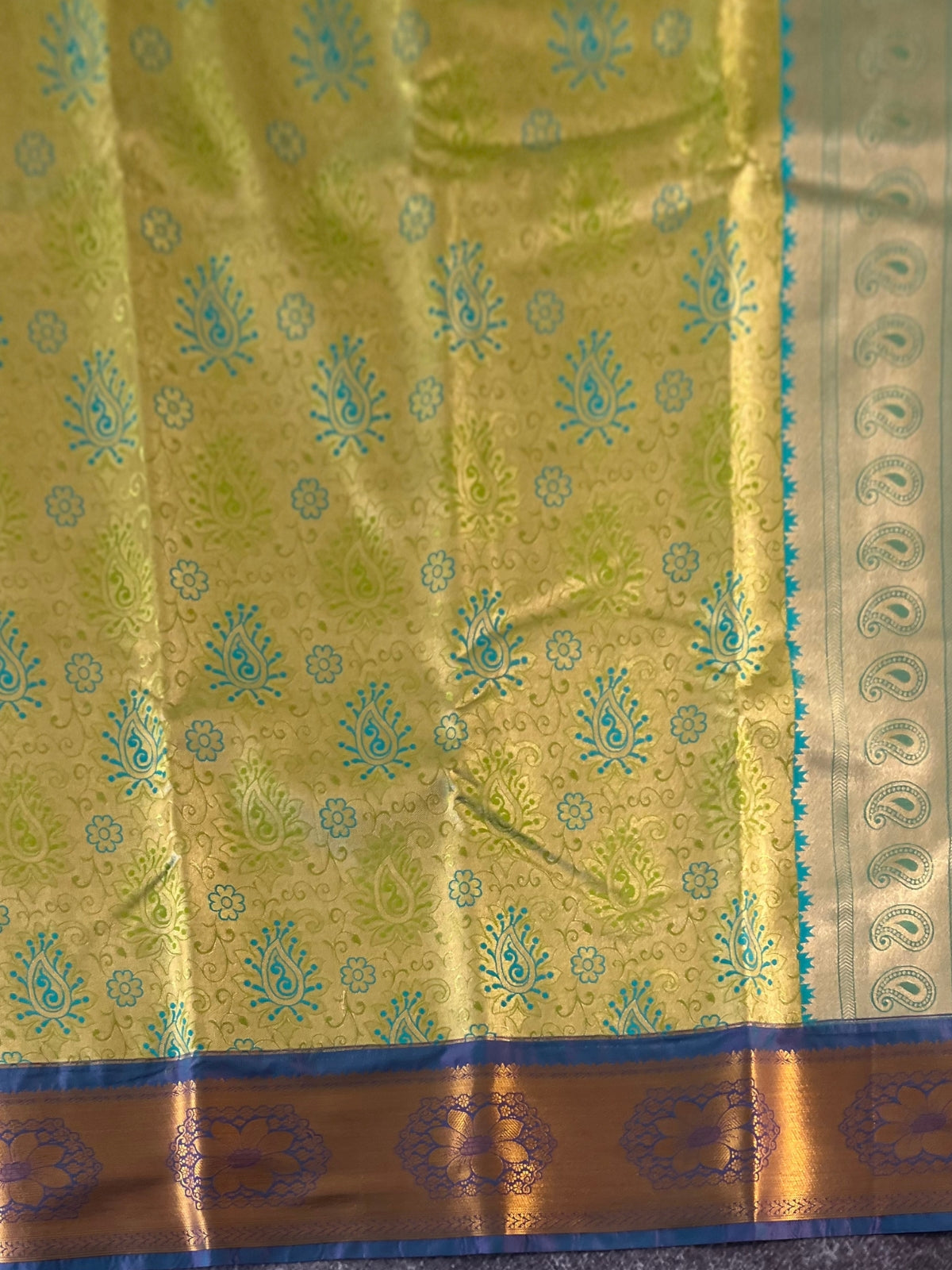 Green Semi Silk Saree