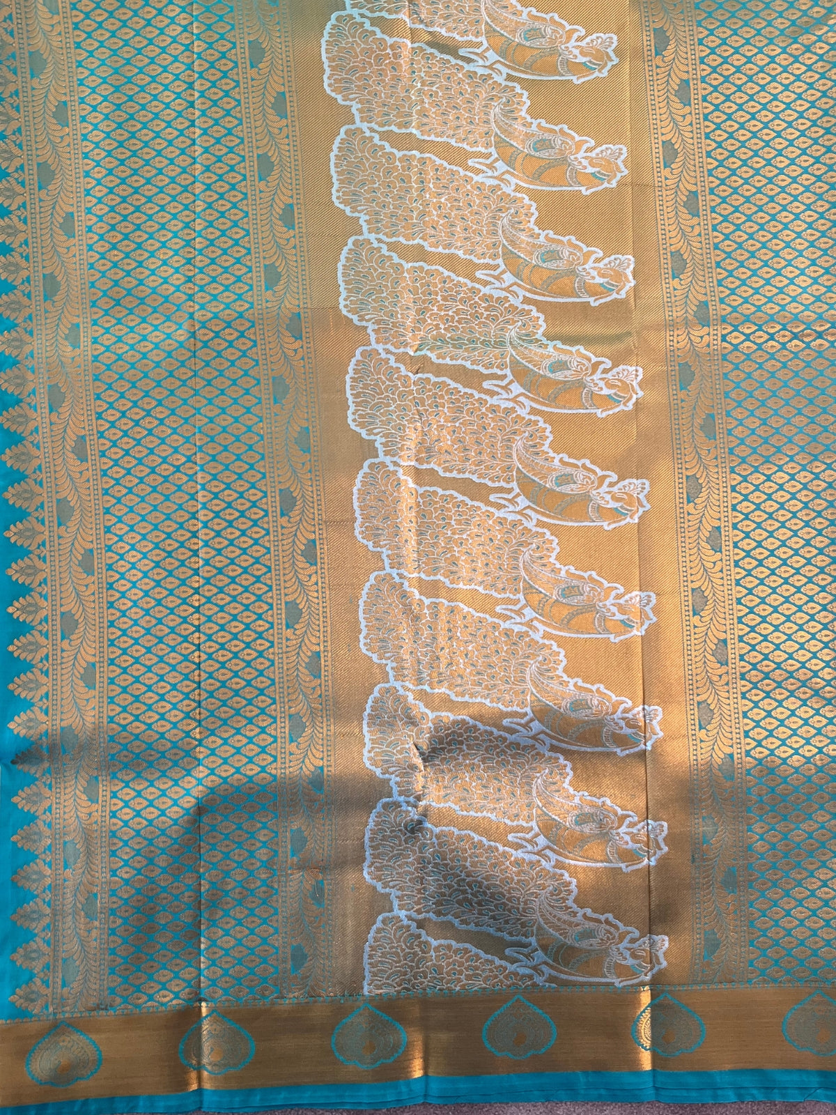 Orange Semi Silk Saree