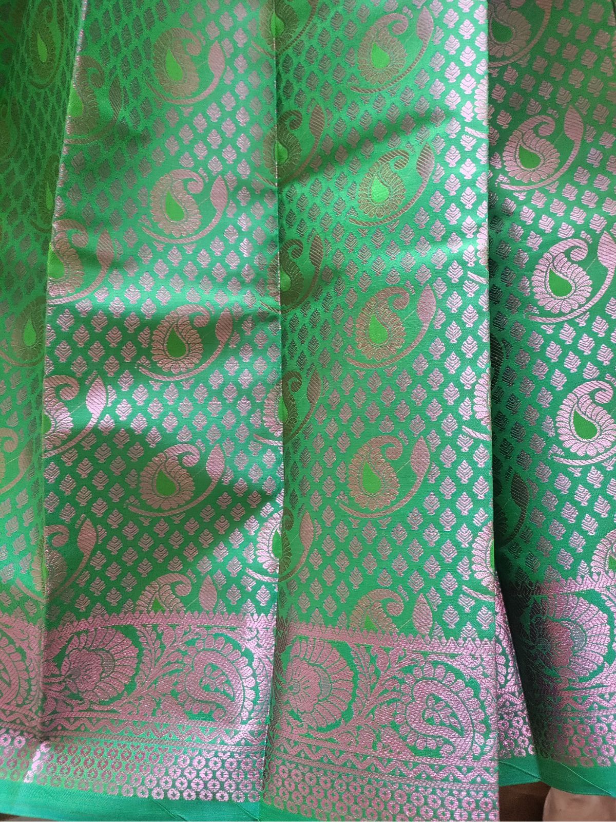 Green Semi Silk Saree