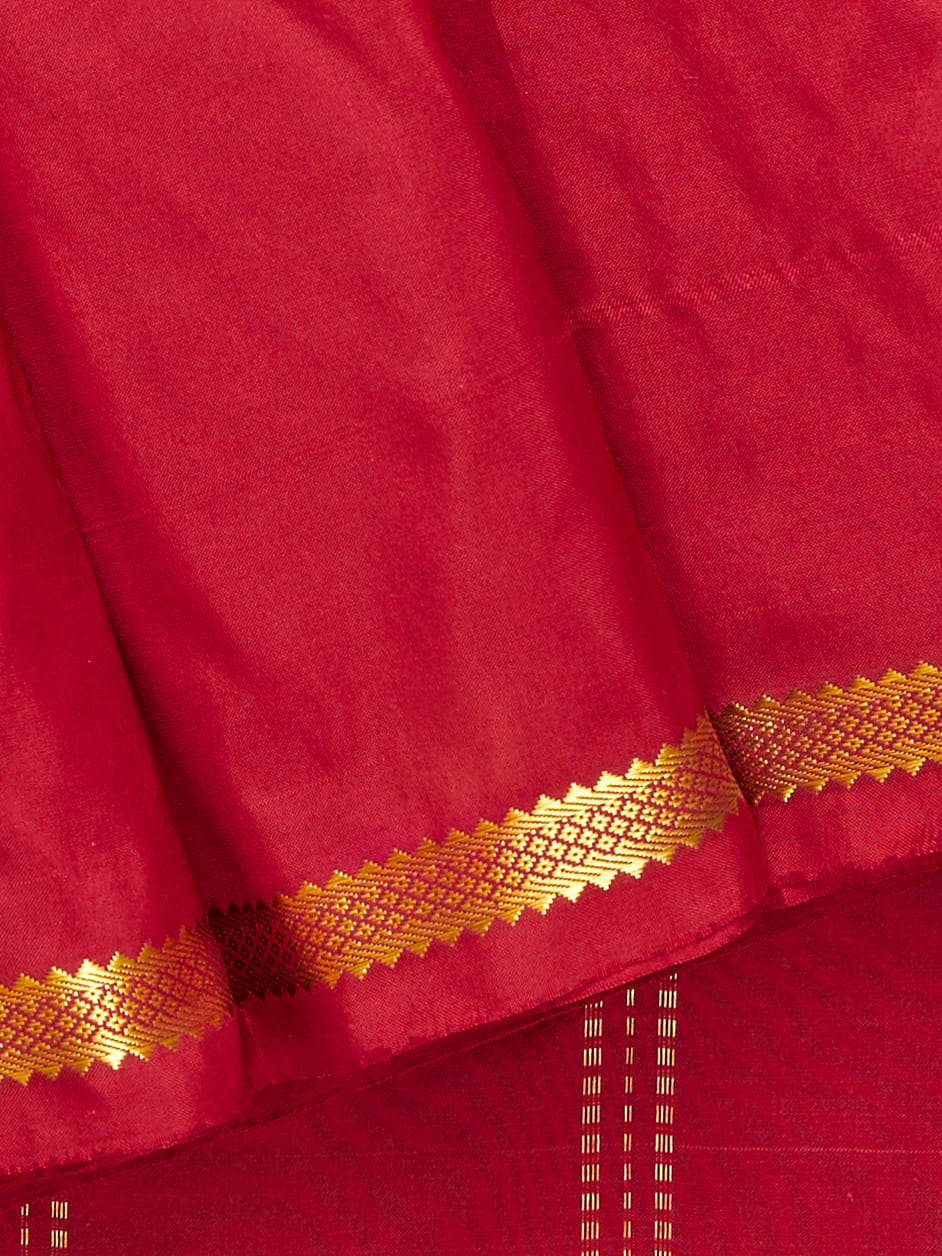 Maroon 9 Yards Kanchivaram Silk Saree