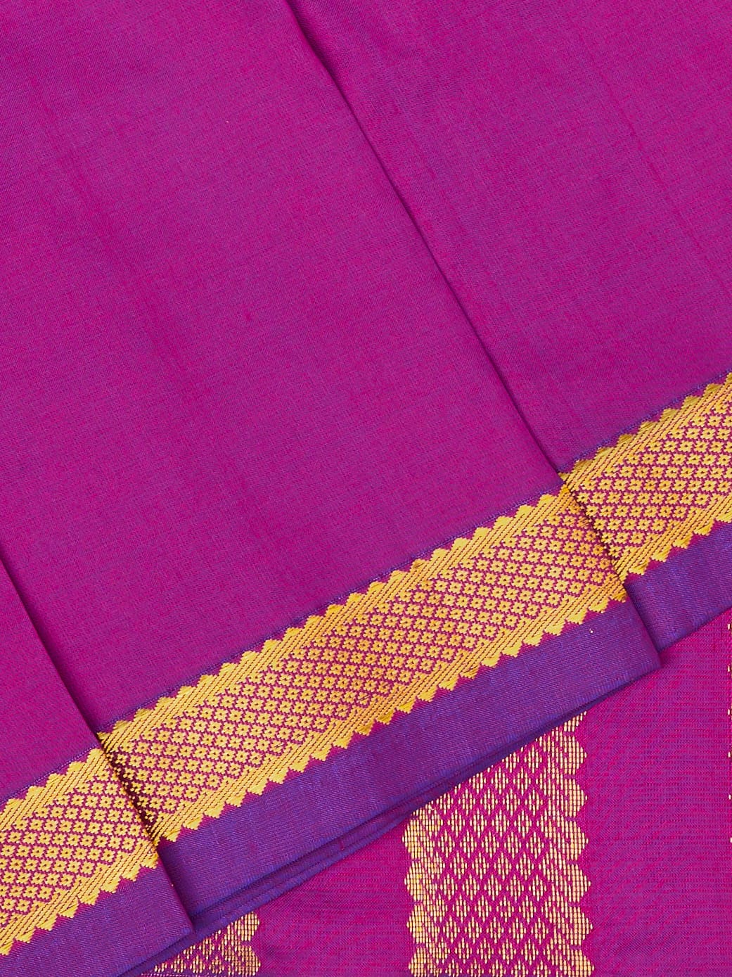 Purple 9 Yards Kanchivaram Silk Saree