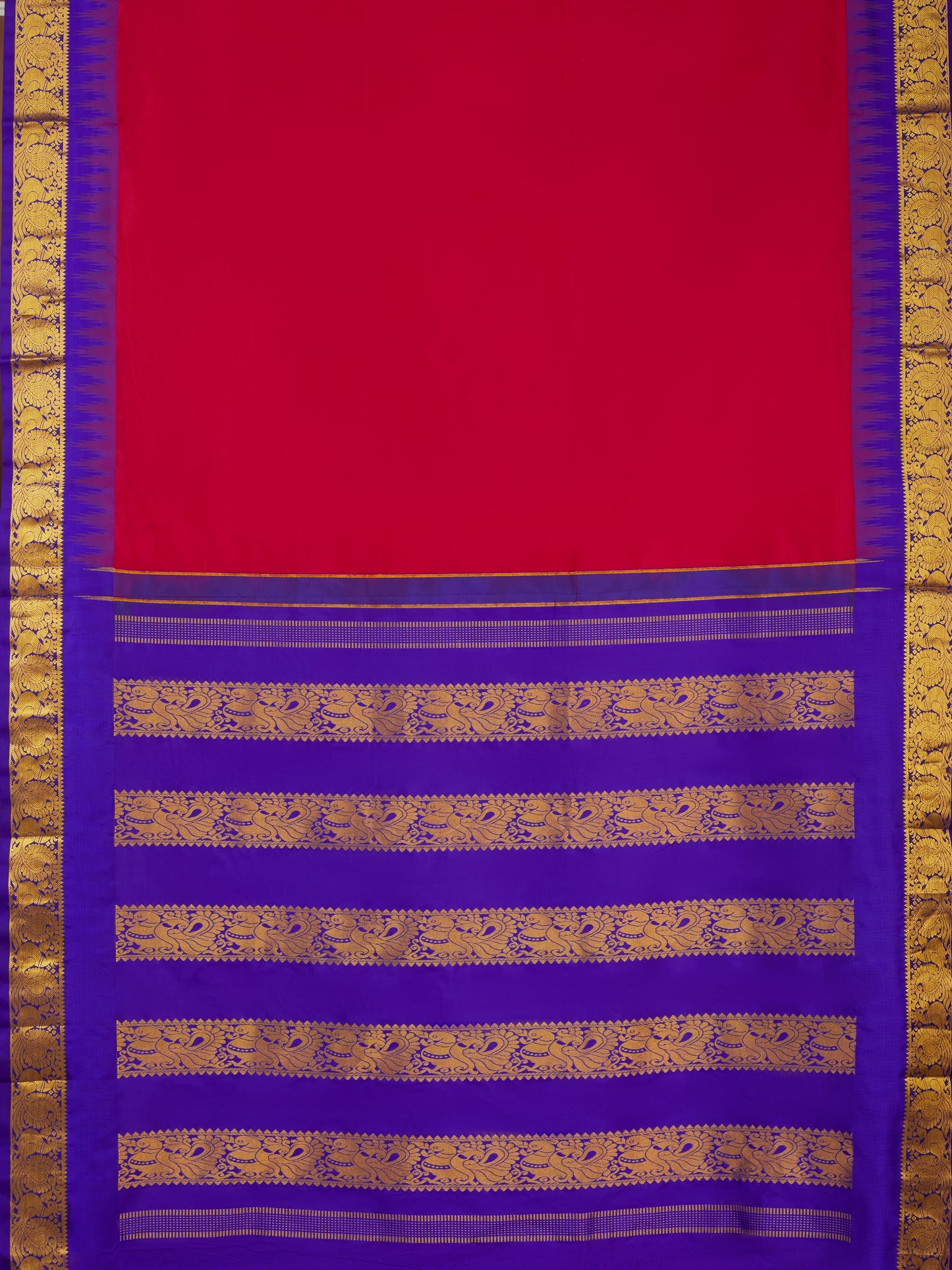 Vani Rani with Violet 9 Yards Kanchivaram Silk Saree