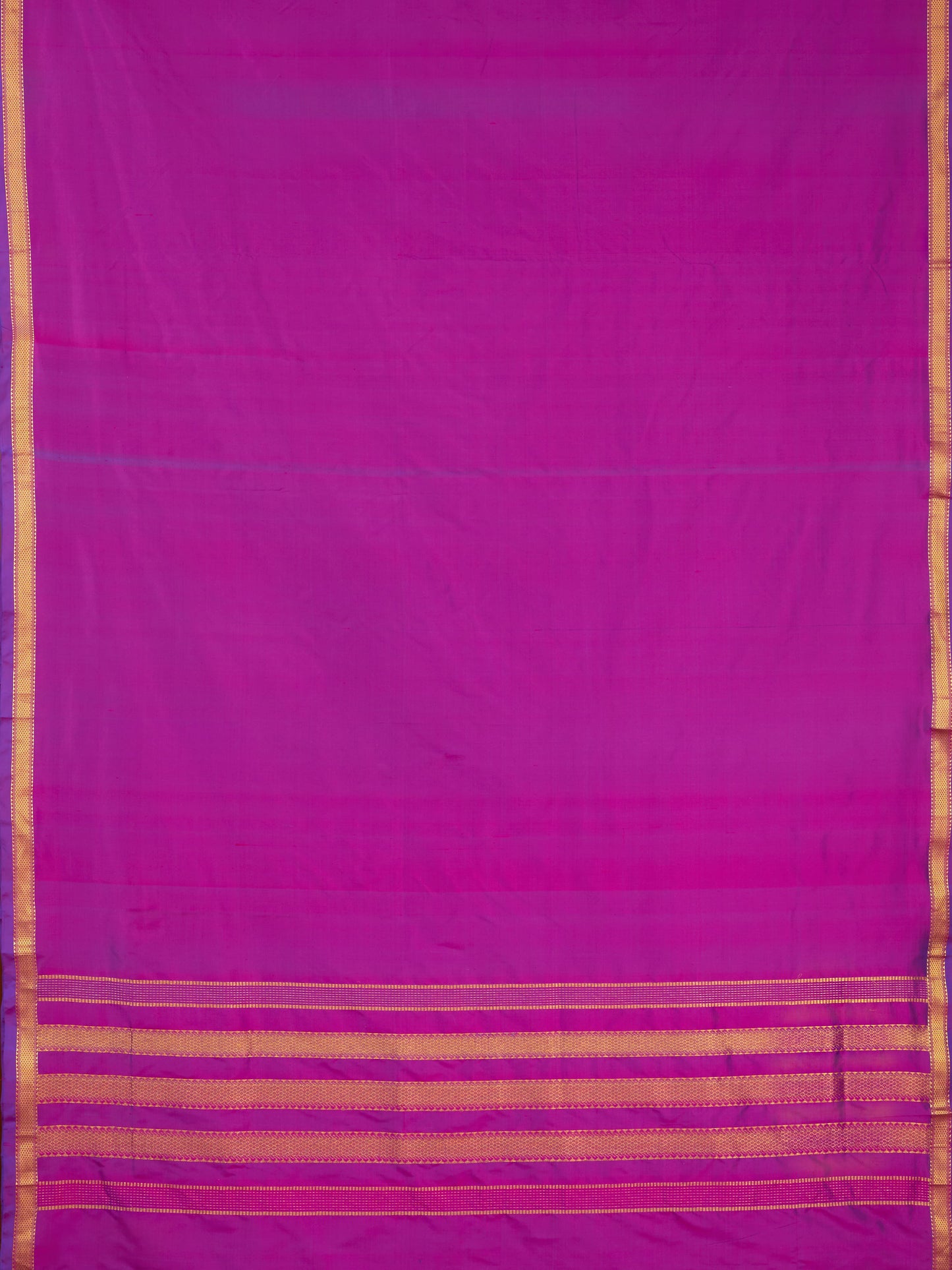 Purple 9 Yards Kanchivaram Silk Saree