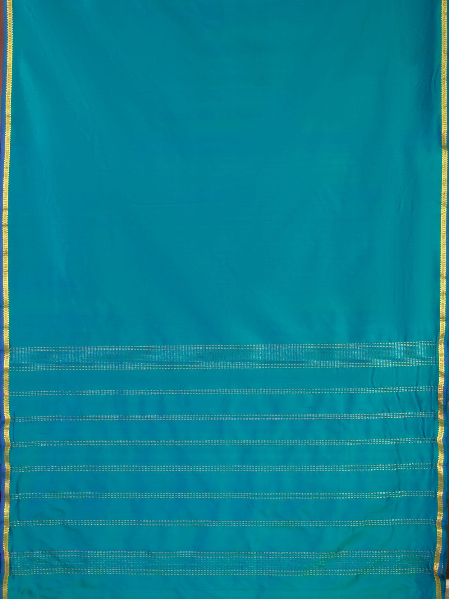 Peacock Blue 9 Yards Kanchivaram Silk Saree