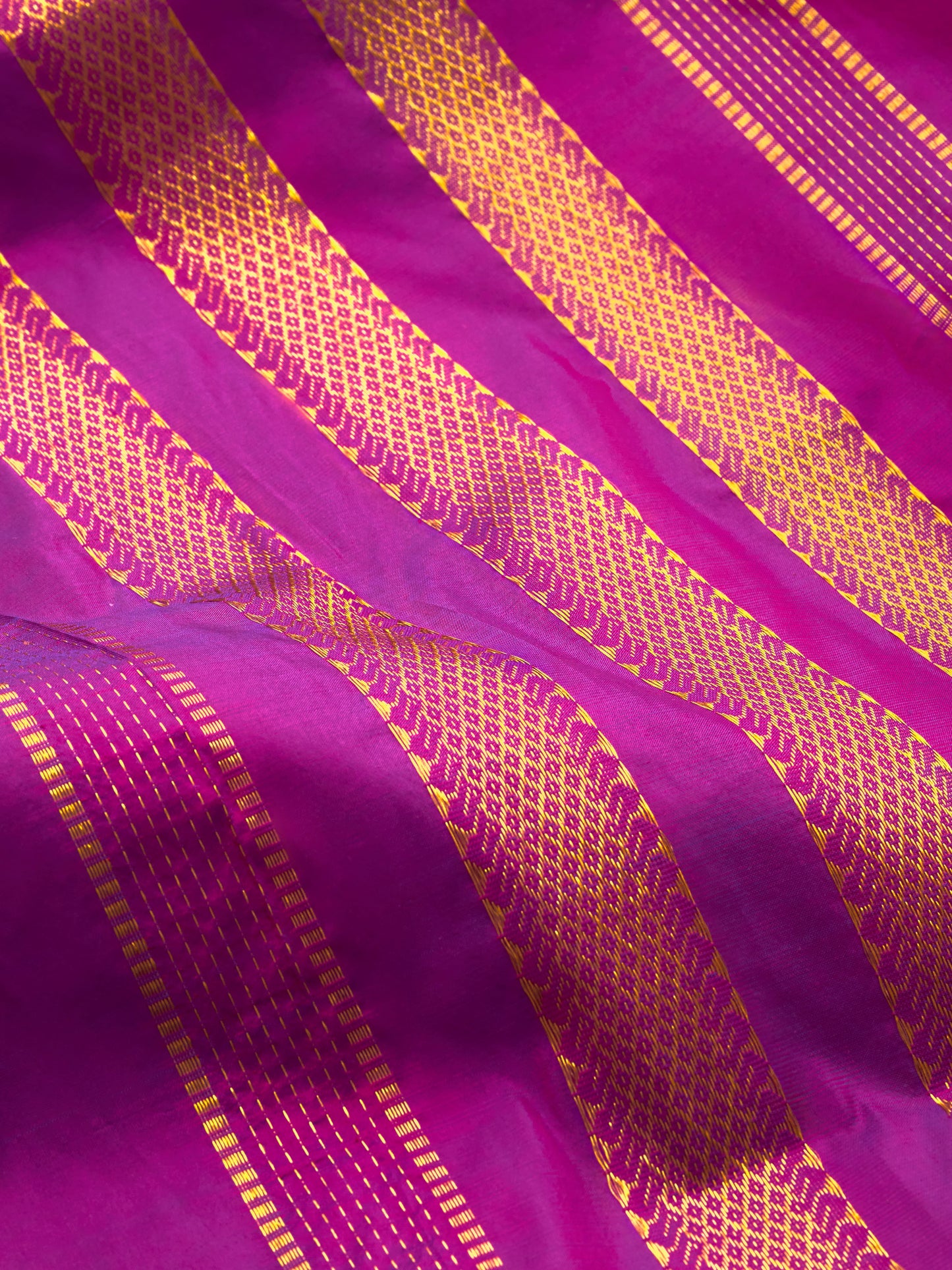 Purple 9 Yards Kanchivaram Silk Saree