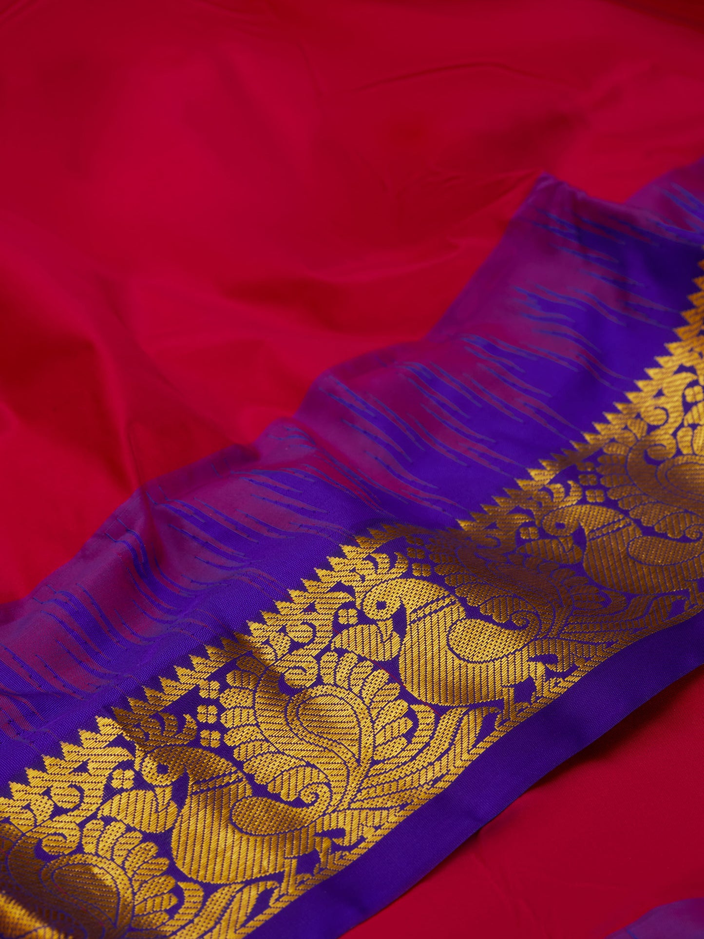 Vani Rani with Violet 9 Yards Kanchivaram Silk Saree