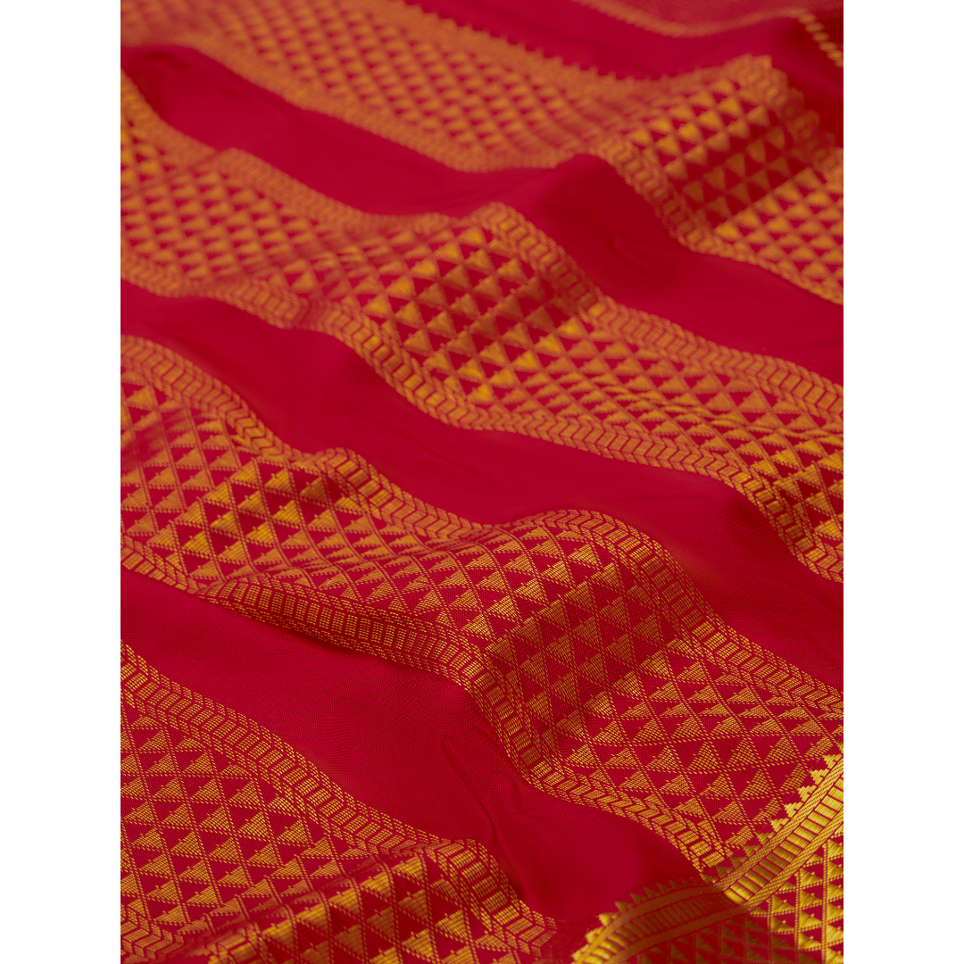 Maroon 9 Yards Kanchivaram Silk Saree