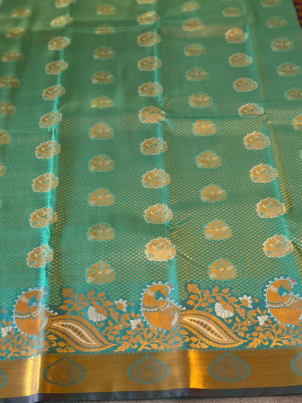 Green Semi Silk Saree