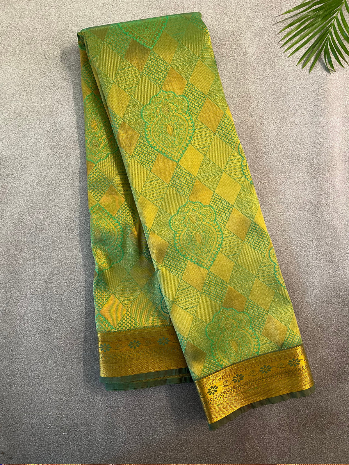 Light Green Semi Silk Saree