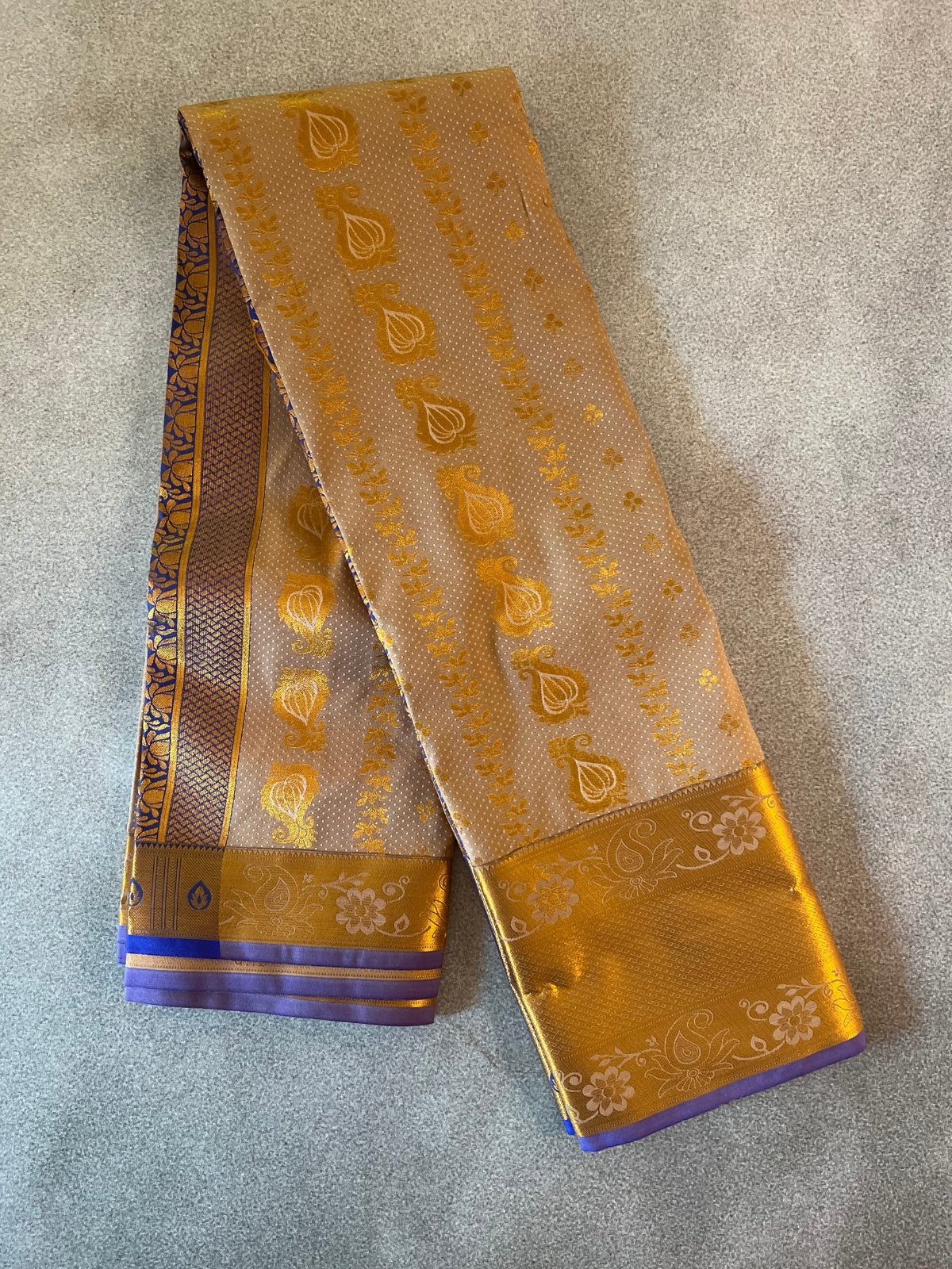 Brown Semi Silk Saree