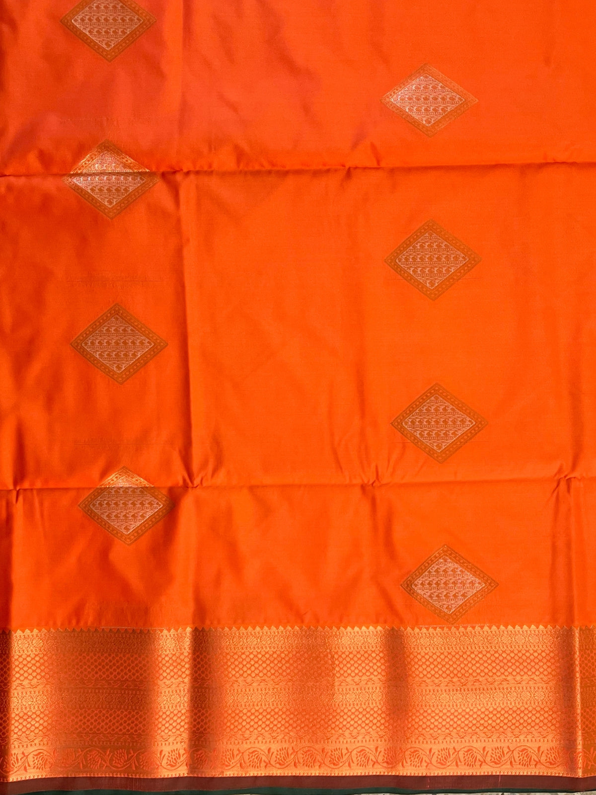 Orange Semi Soft Silk Saree