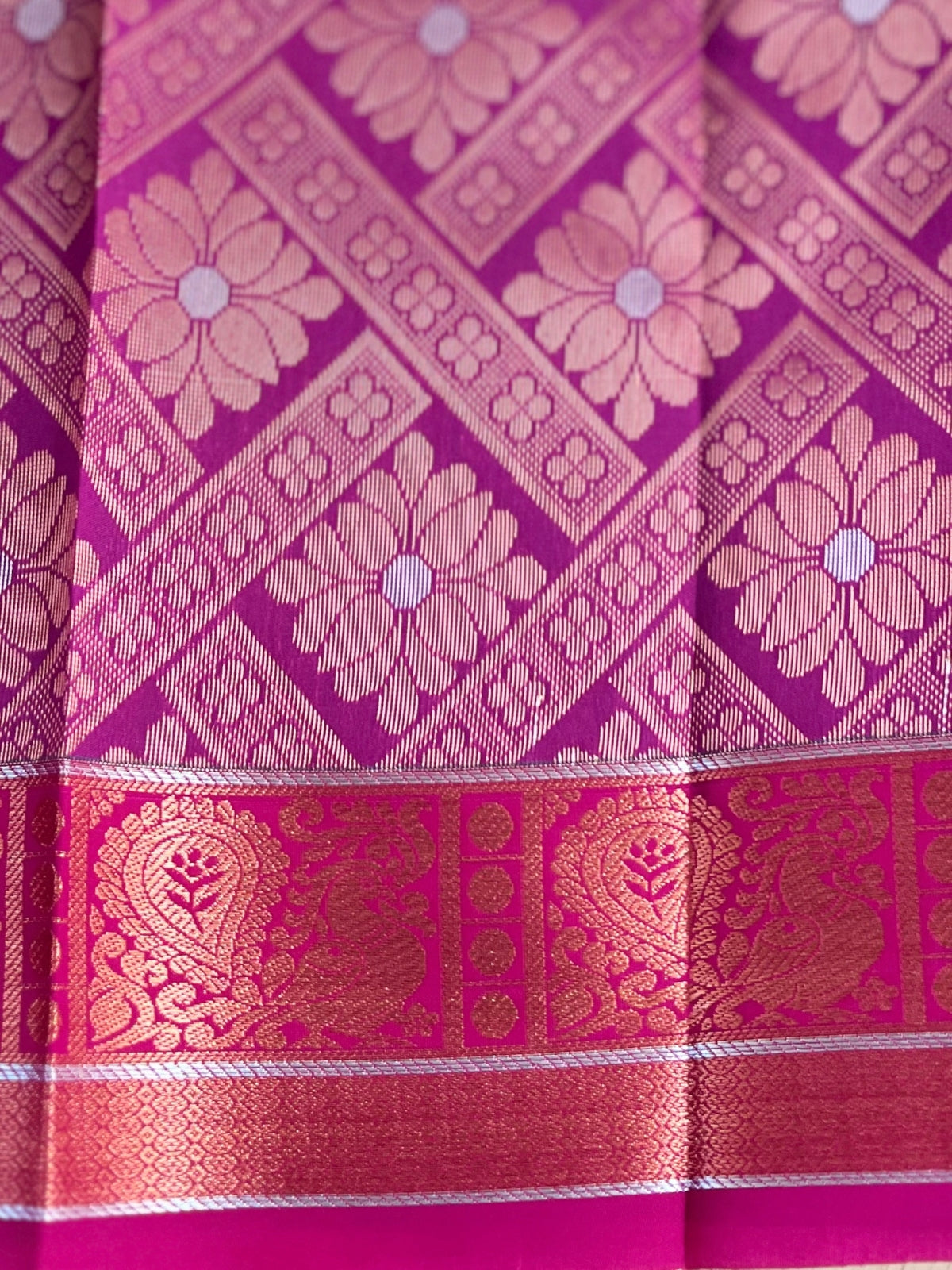 Green Semi Silk Cotton Saree