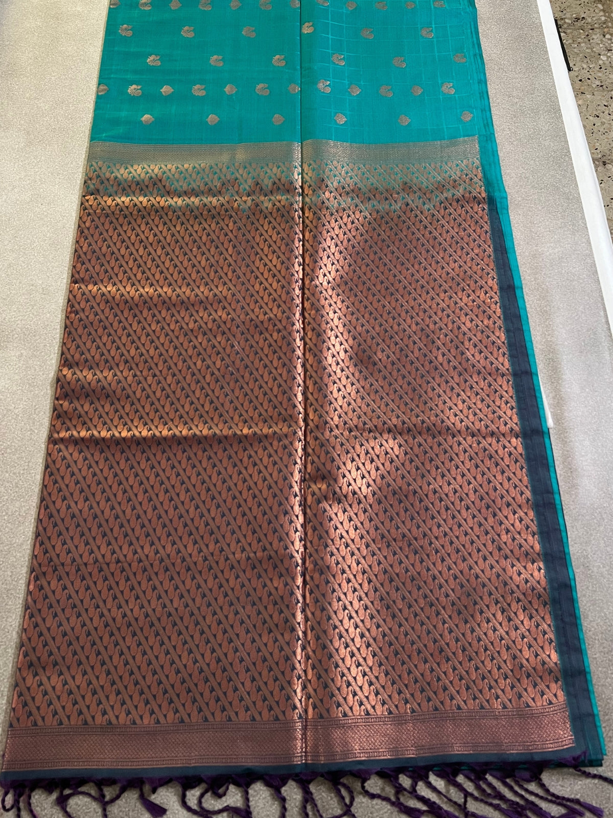 Green Semi Silk Soft Saree