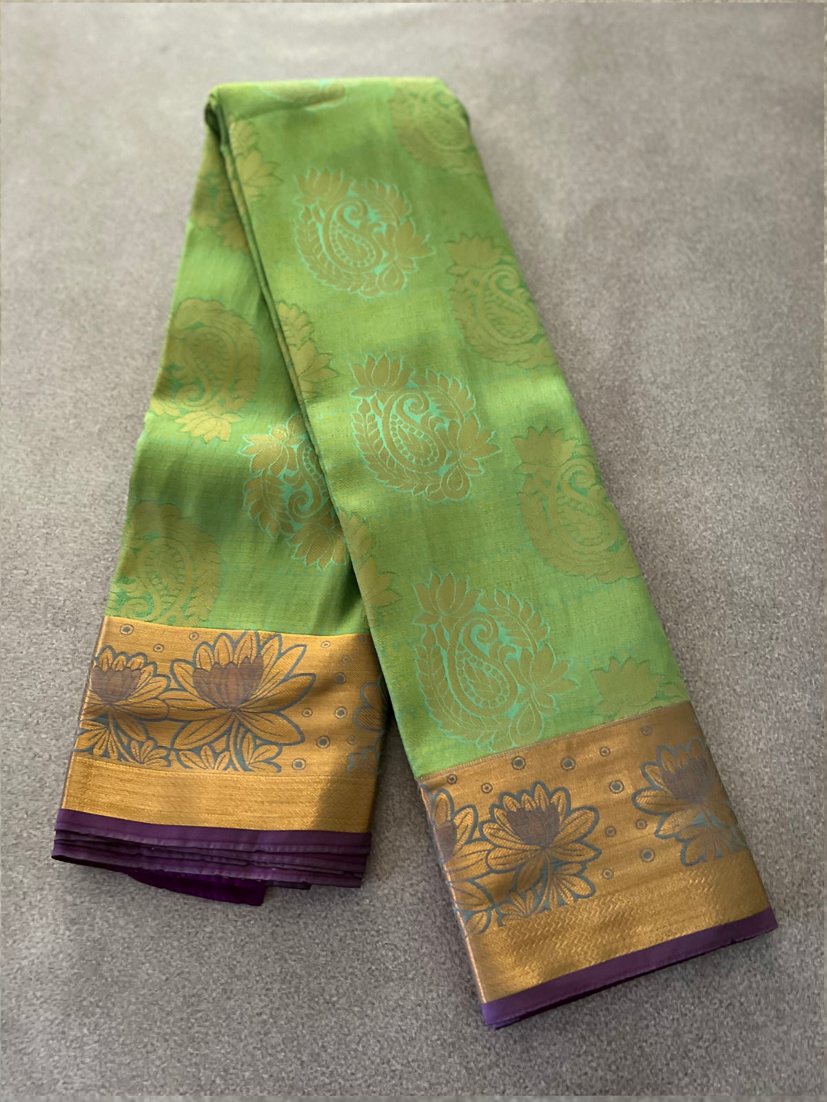 Light Green Semi Silk Saree