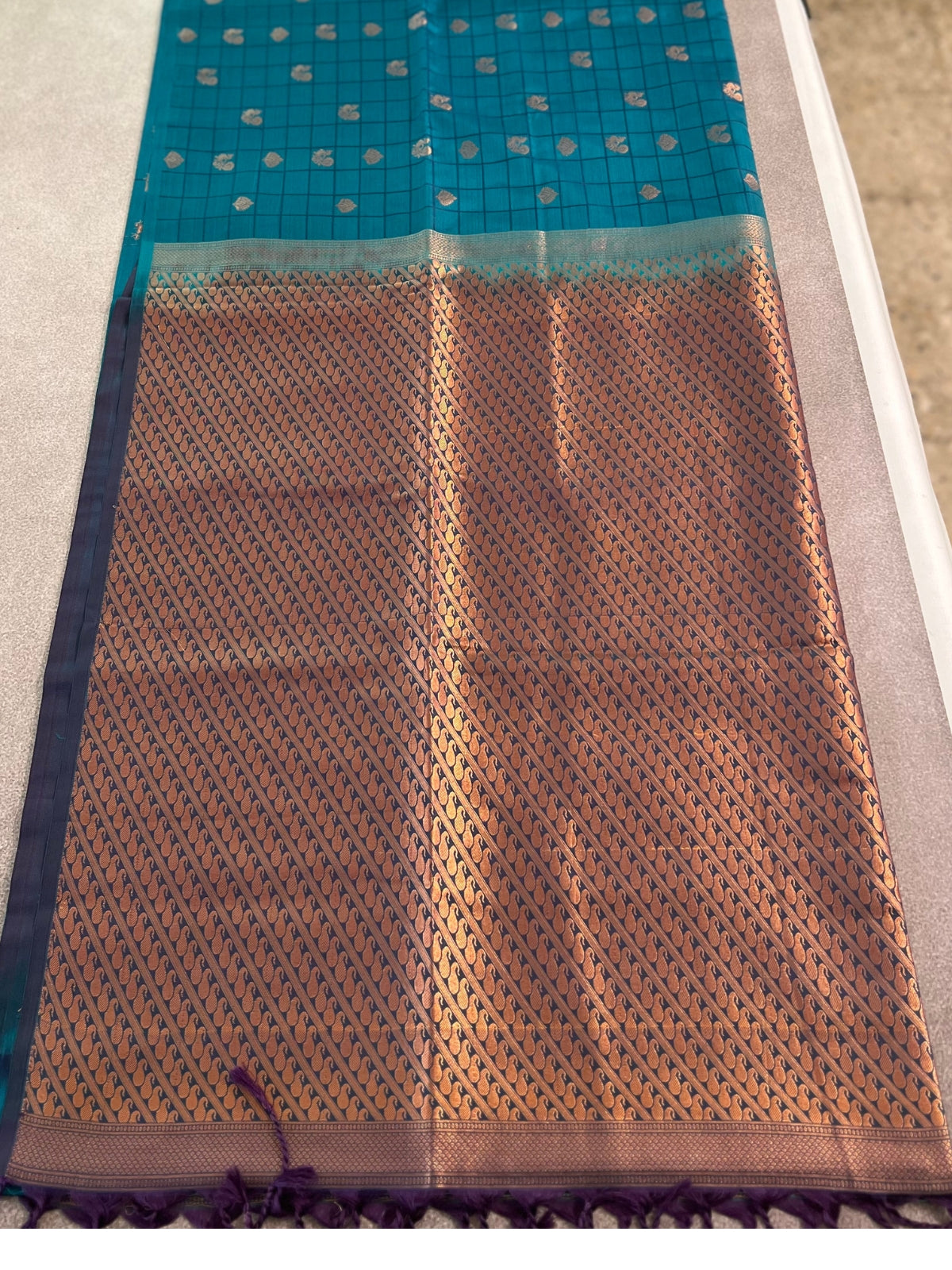 Blue Semi Silk Soft Saree