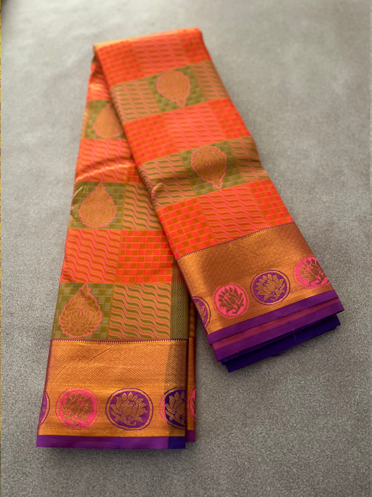 Multicolour Semi Silk Saree