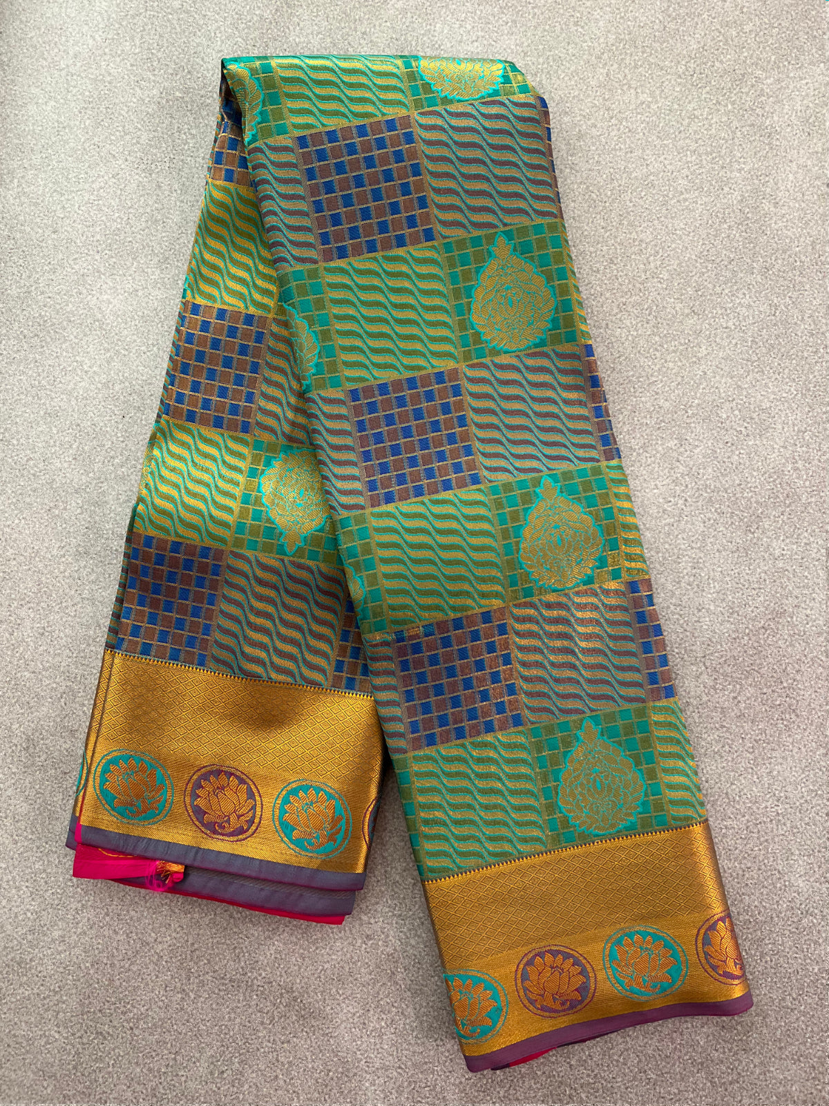 Green Semi Silk Saree