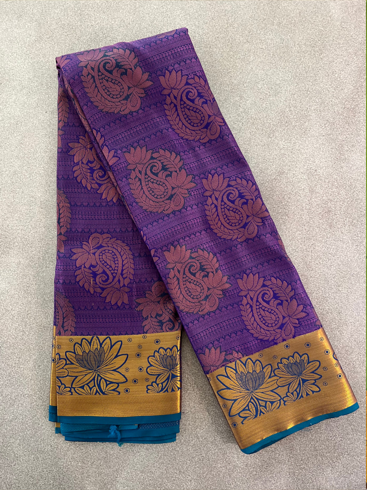 Violet Semi Silk Saree
