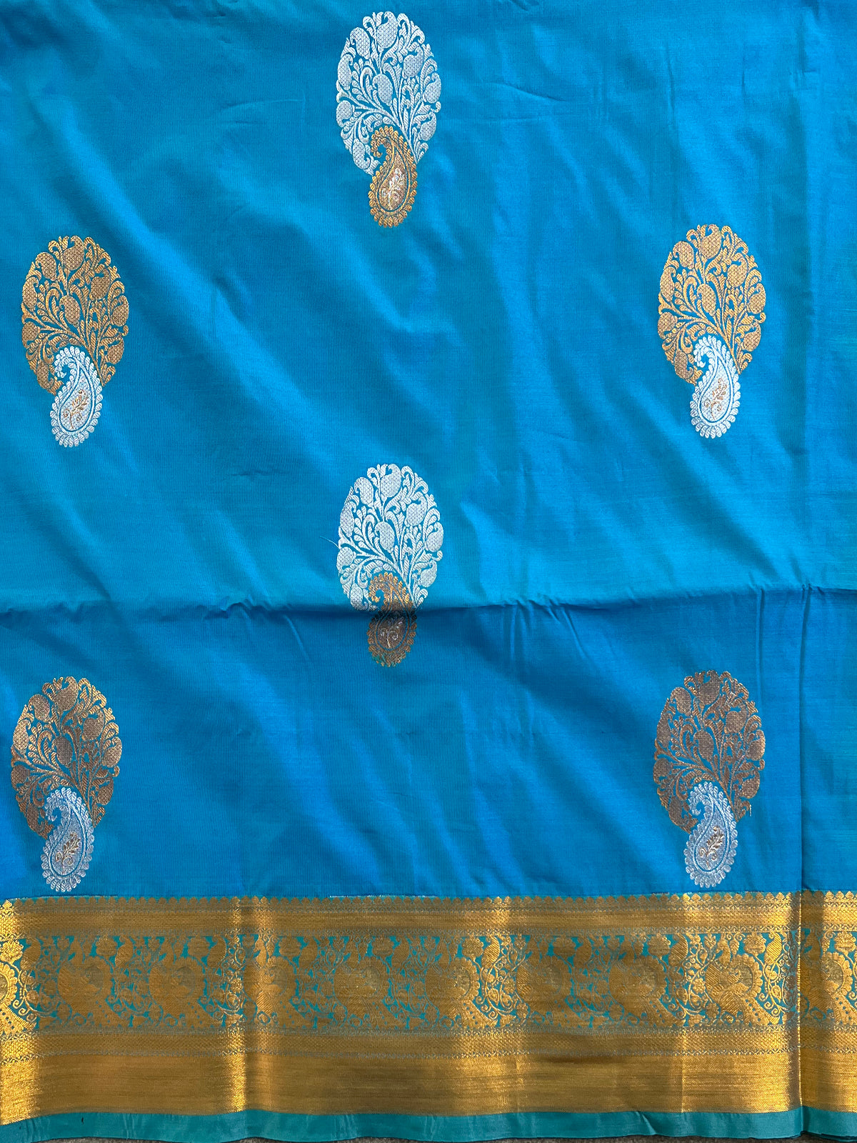 Blue Semi Soft Silk Saree