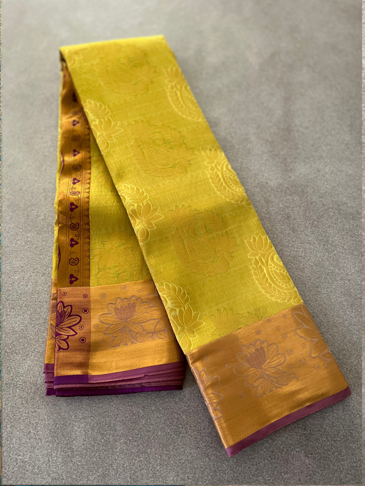 Yellow Semi Silk Saree