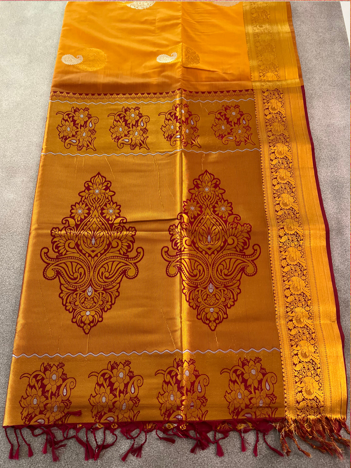 Orange Semi Soft Silk Saree