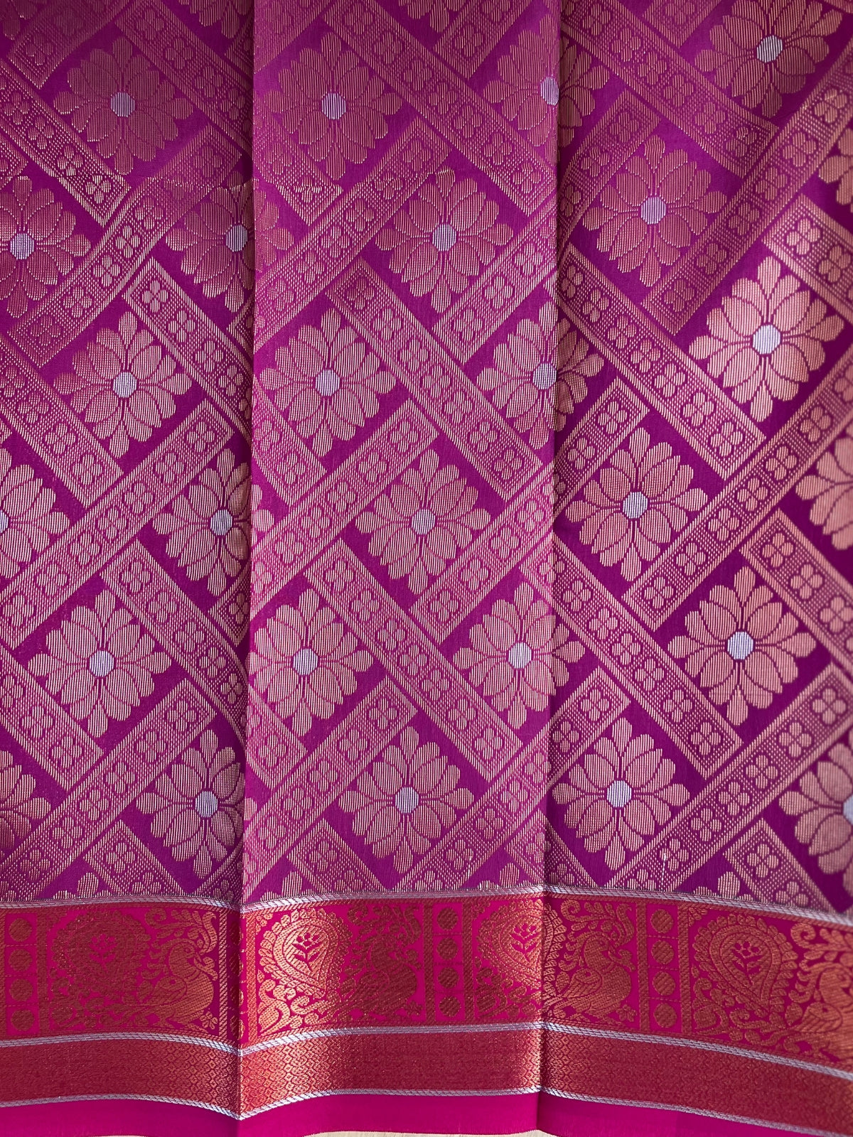 Green Semi Silk Cotton Saree