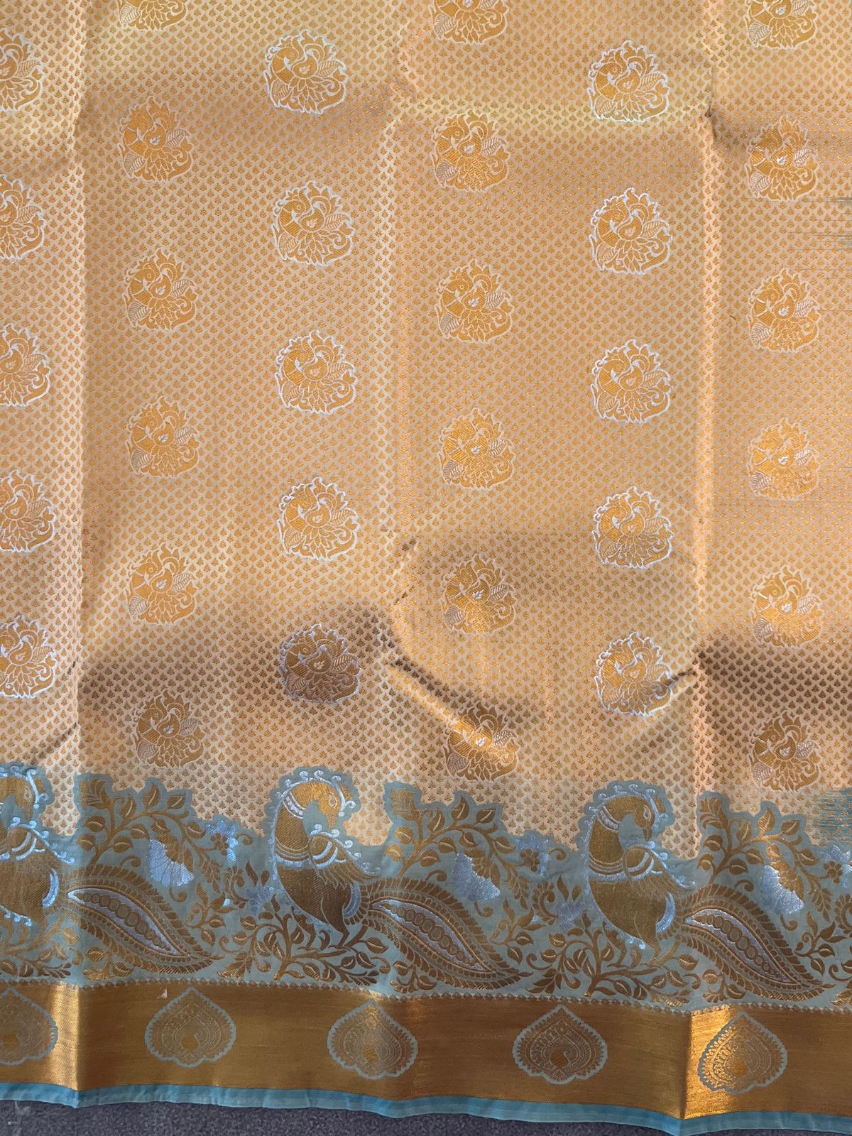Off White Semi Silk Saree