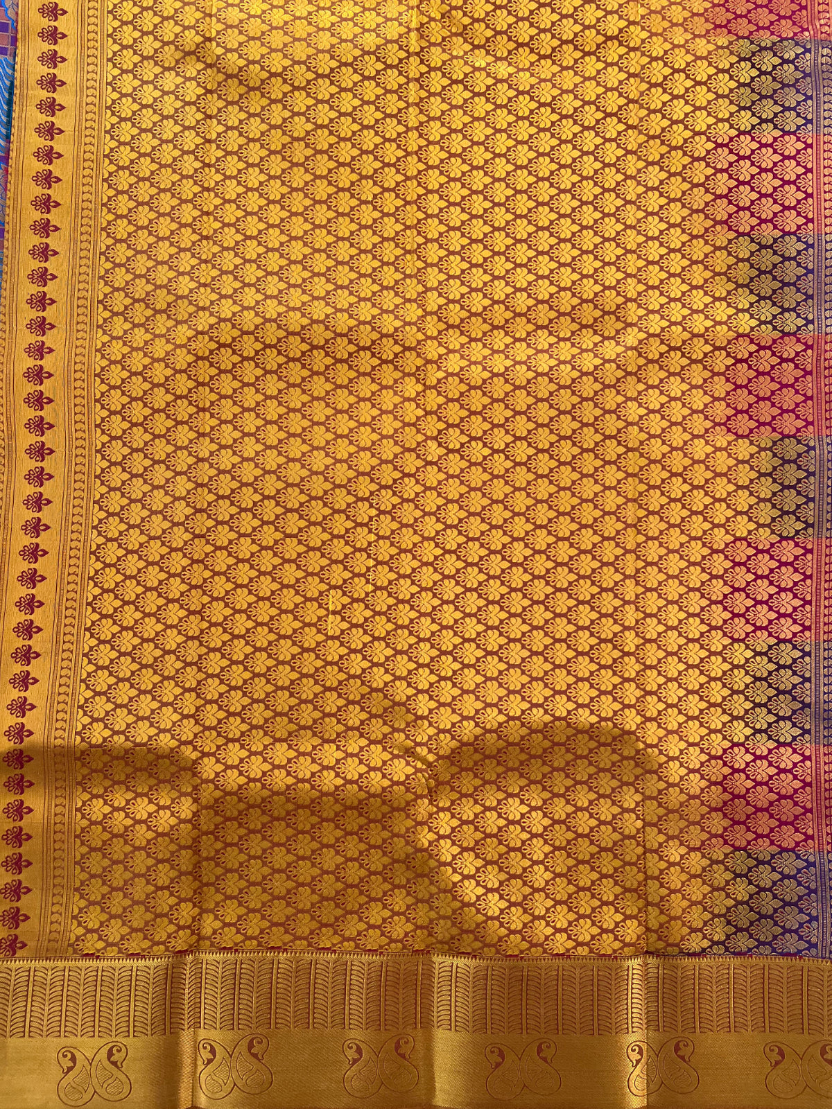 Multicolour Semi Silk Saree