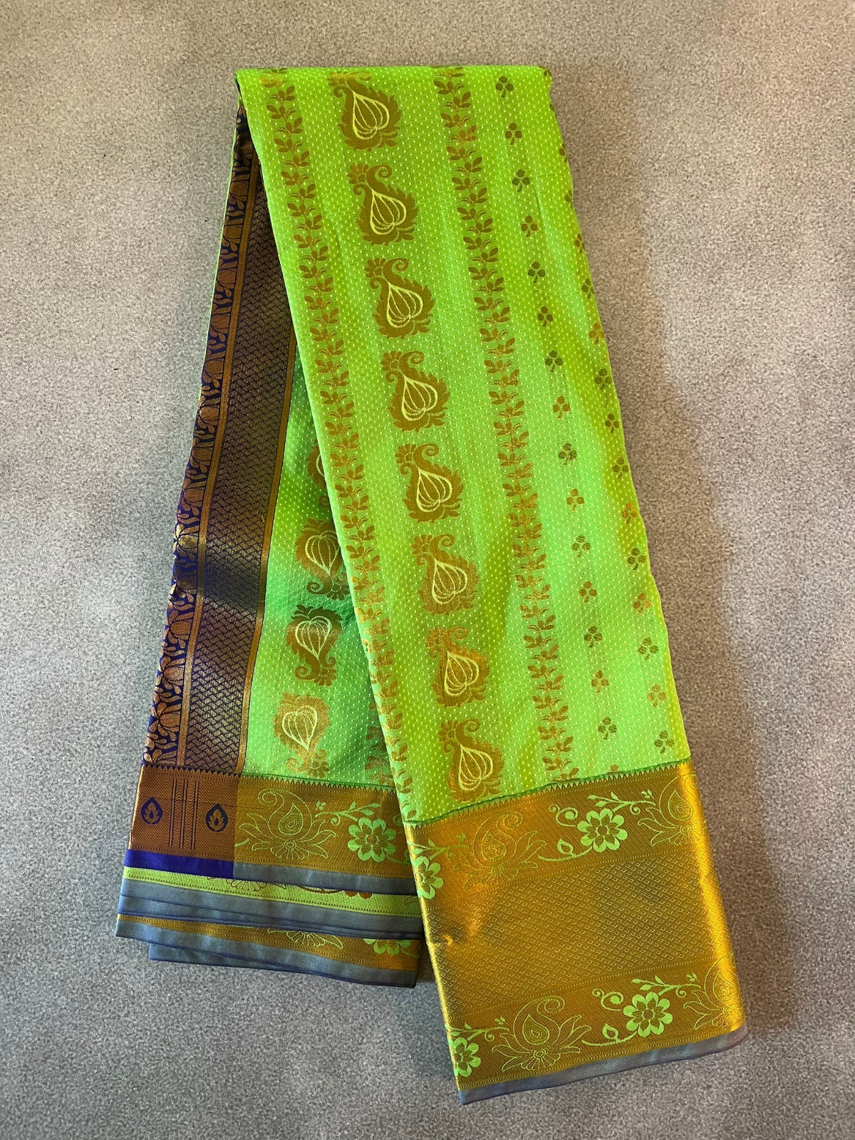 Green Semi Silk Saree