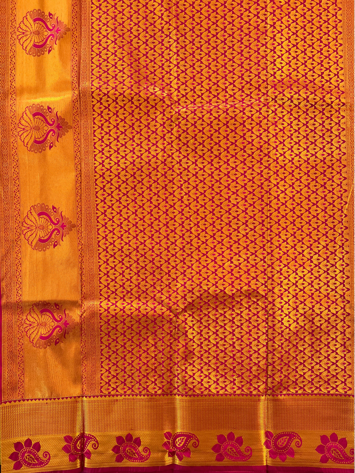 Dark Green Semi Silk Saree
