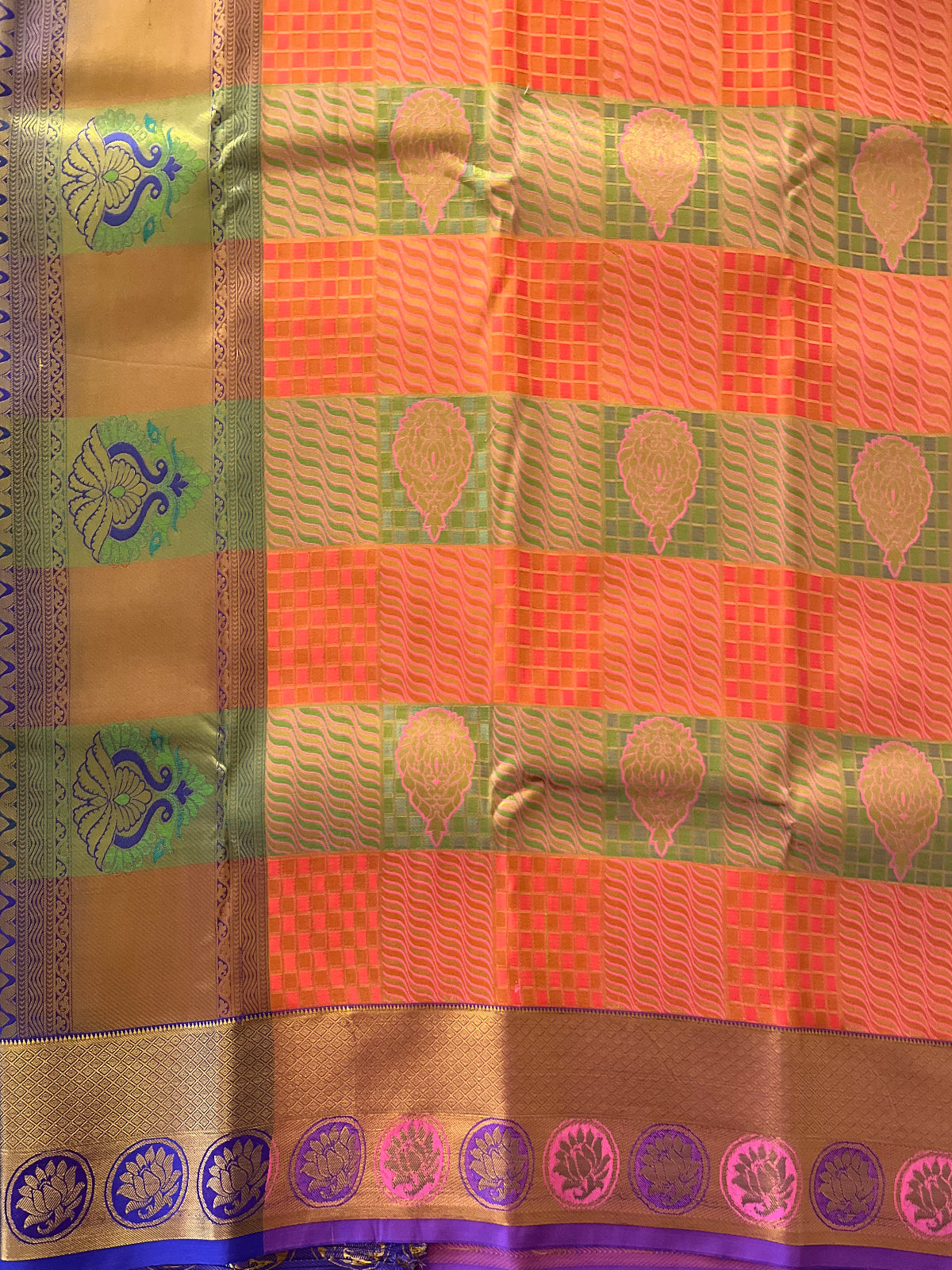 Multicolour Semi Silk Saree