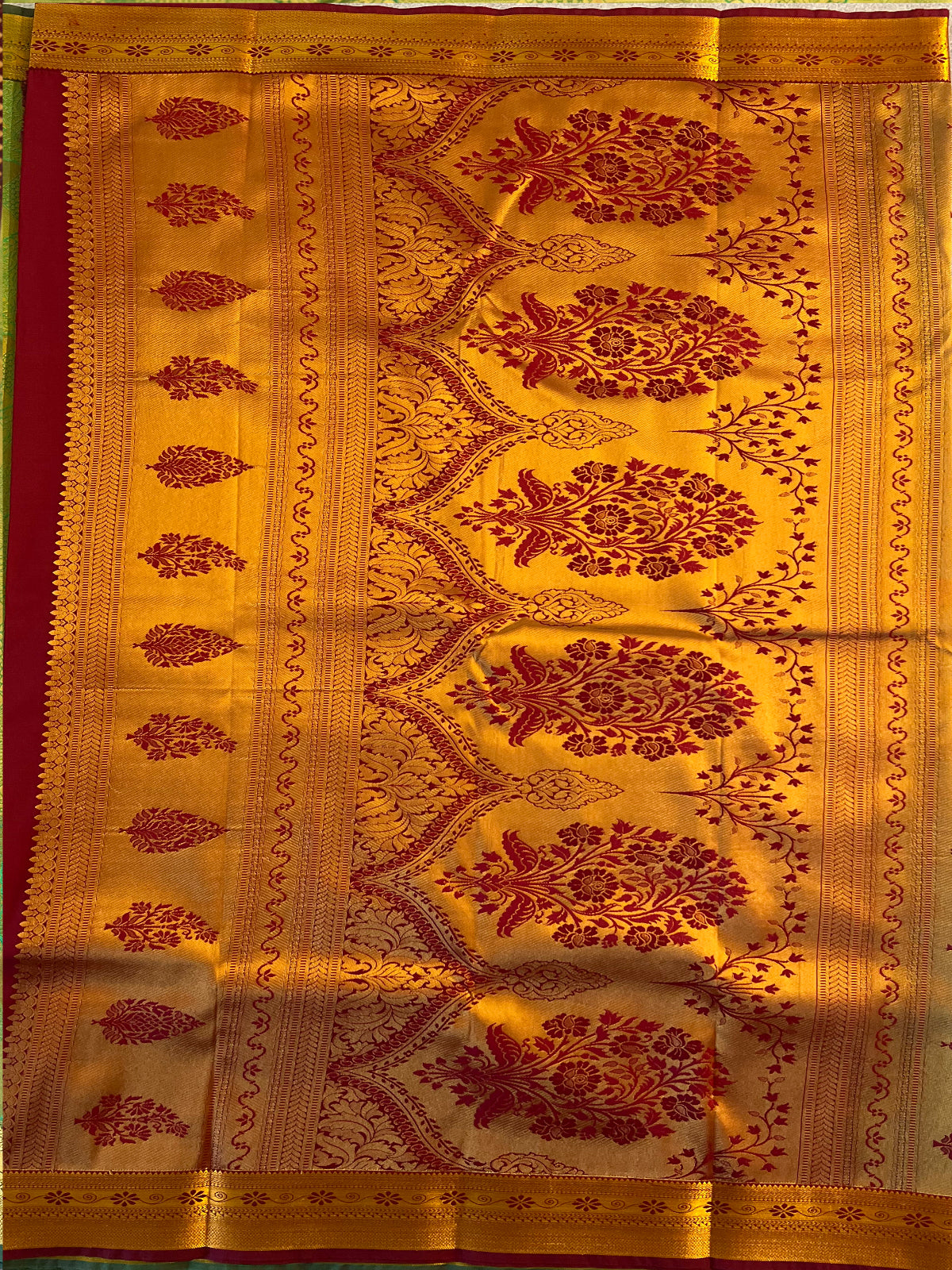 Light Green Semi Silk Saree