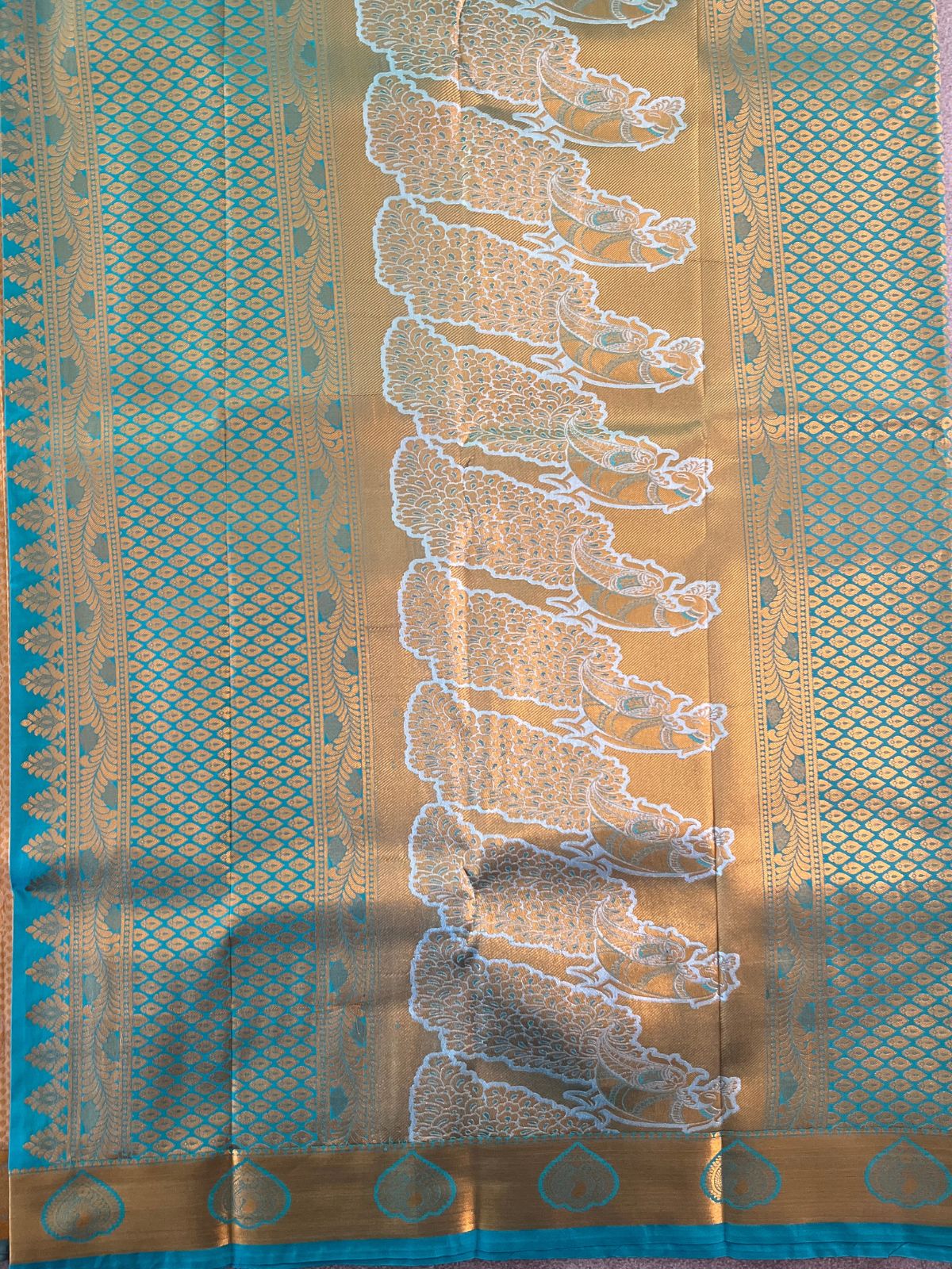 Off White Semi Silk Saree