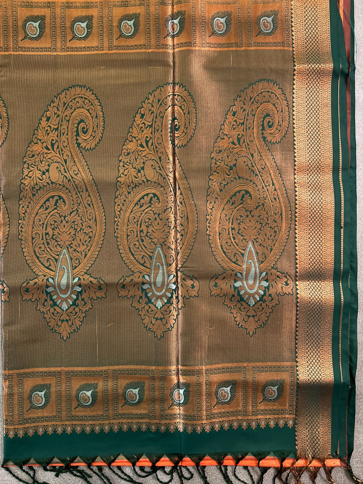 Orange Semi Soft Silk Saree