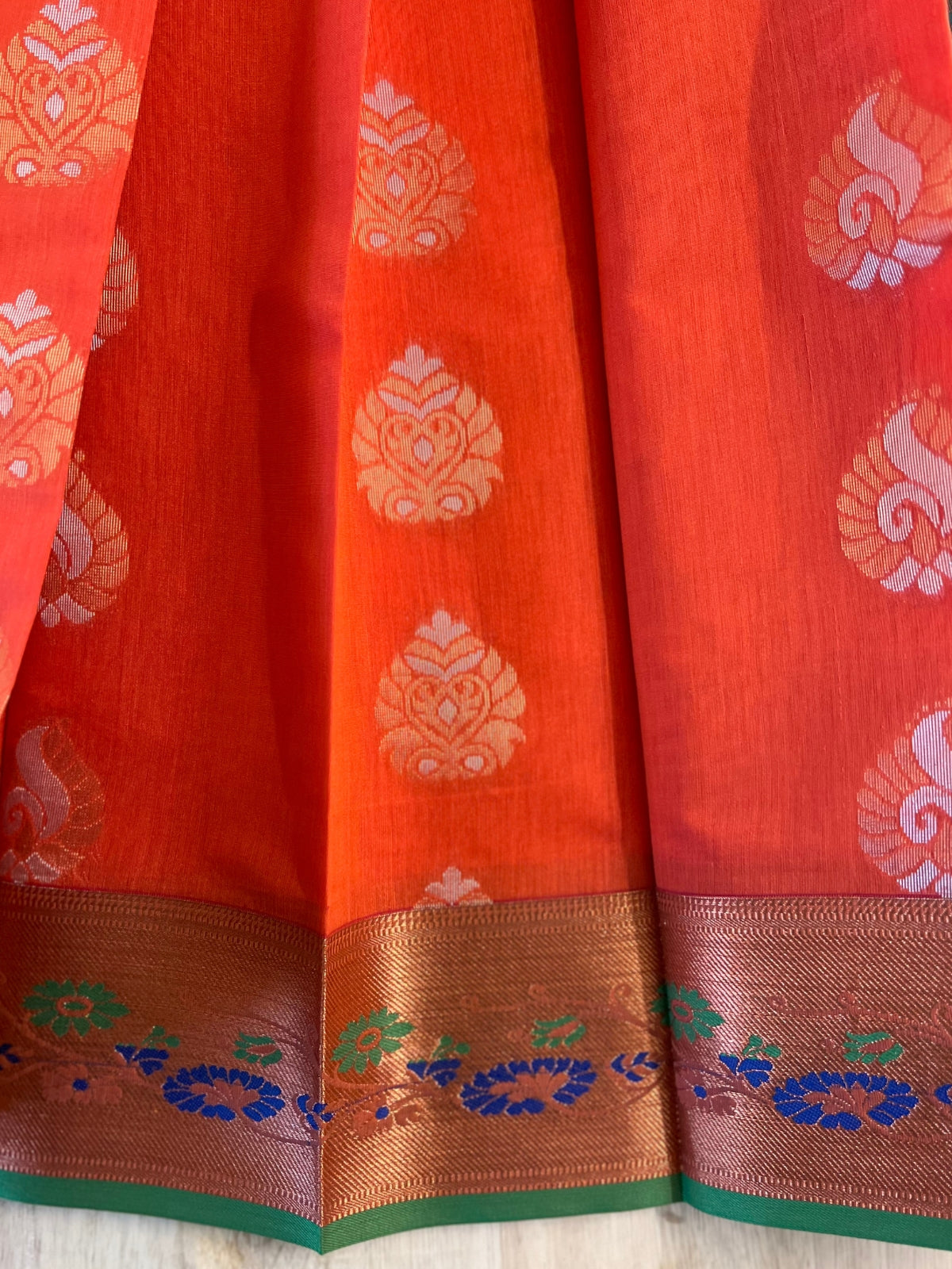 Coral Semi Silk Cotton Saree