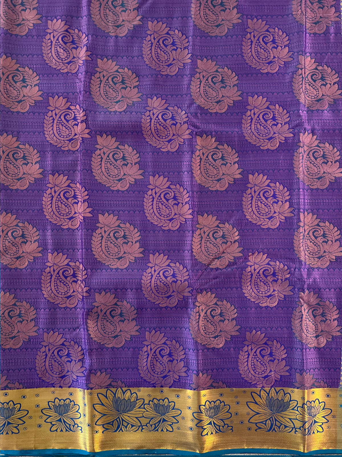 Violet Semi Silk Saree